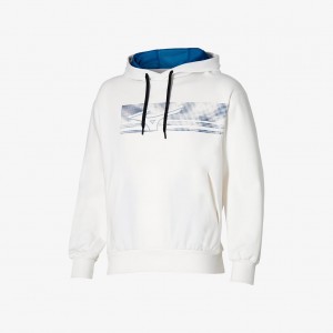 Mizuno ATHLETICS GRAPHIC HOODIE Bianche | IT_MZN86229