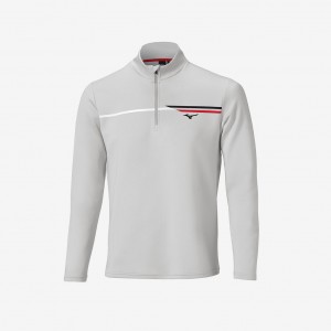 Mizuno BREEZE T STRIPE QUARTER ZIP Bianche | IT_MZN52610