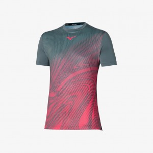 Mizuno CHARGE SHADOW GRAPHIC TEE Rosa Grigie | IT_MZN75349