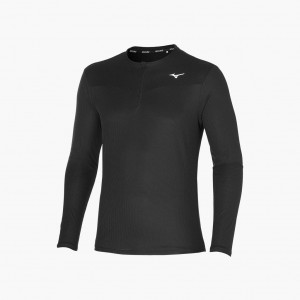 Mizuno DRY AEROFLOW LONG SLEEVE HALF ZIP Nere | IT_MZN75626